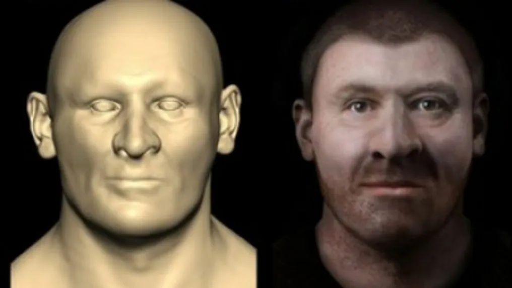 Ricostruzione facciale ottenuta dalla scansione 3D di un cranio