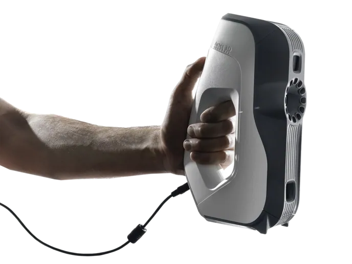 Handheld Artec Eva 3D scanner in use