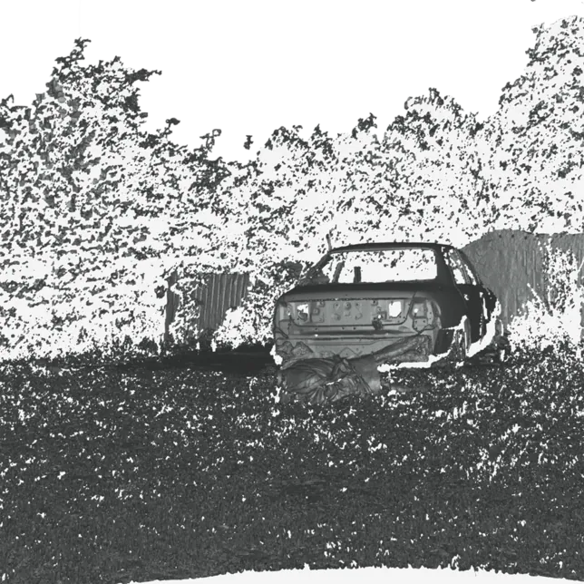 Laserscan einer Szene, aus über 100 Metern Entfernung erfasst